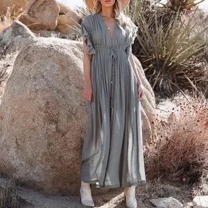 slim fit dress slacks Byron new maxi boho dress grey
